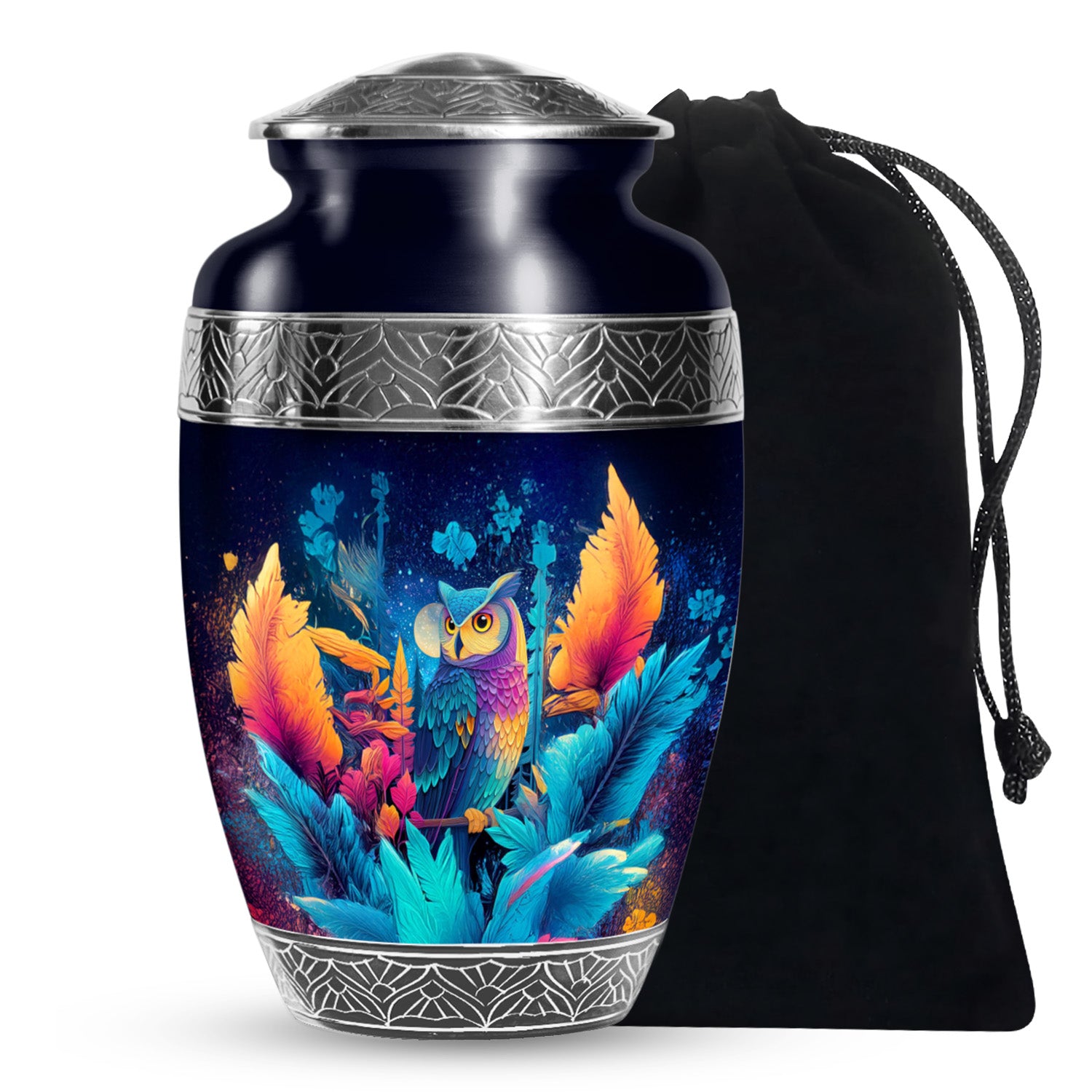 Artistic Night Owl Urn - Cremation Urn For Human Ashes