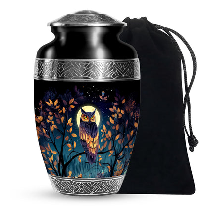 Moonlight Owl Cremation Urn - Artistic Memorial Urn for Loved Ones