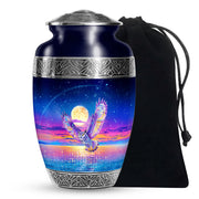 Colorful Owl Funeral Urn - Moonlight Memorial Urn For Loved Ones