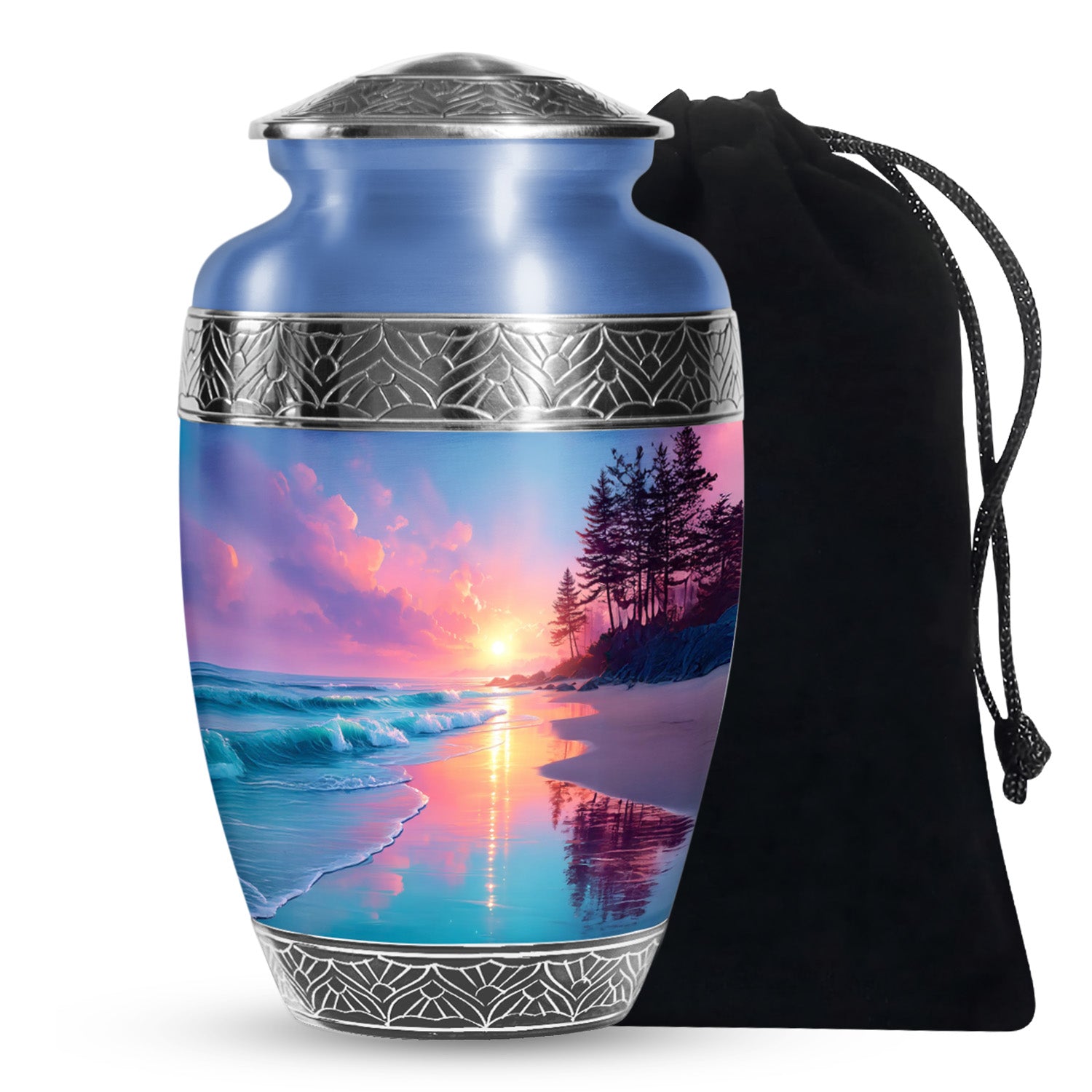 Seashore Memorial Urn For Ashes - Coastal Cremation Urn For Burial