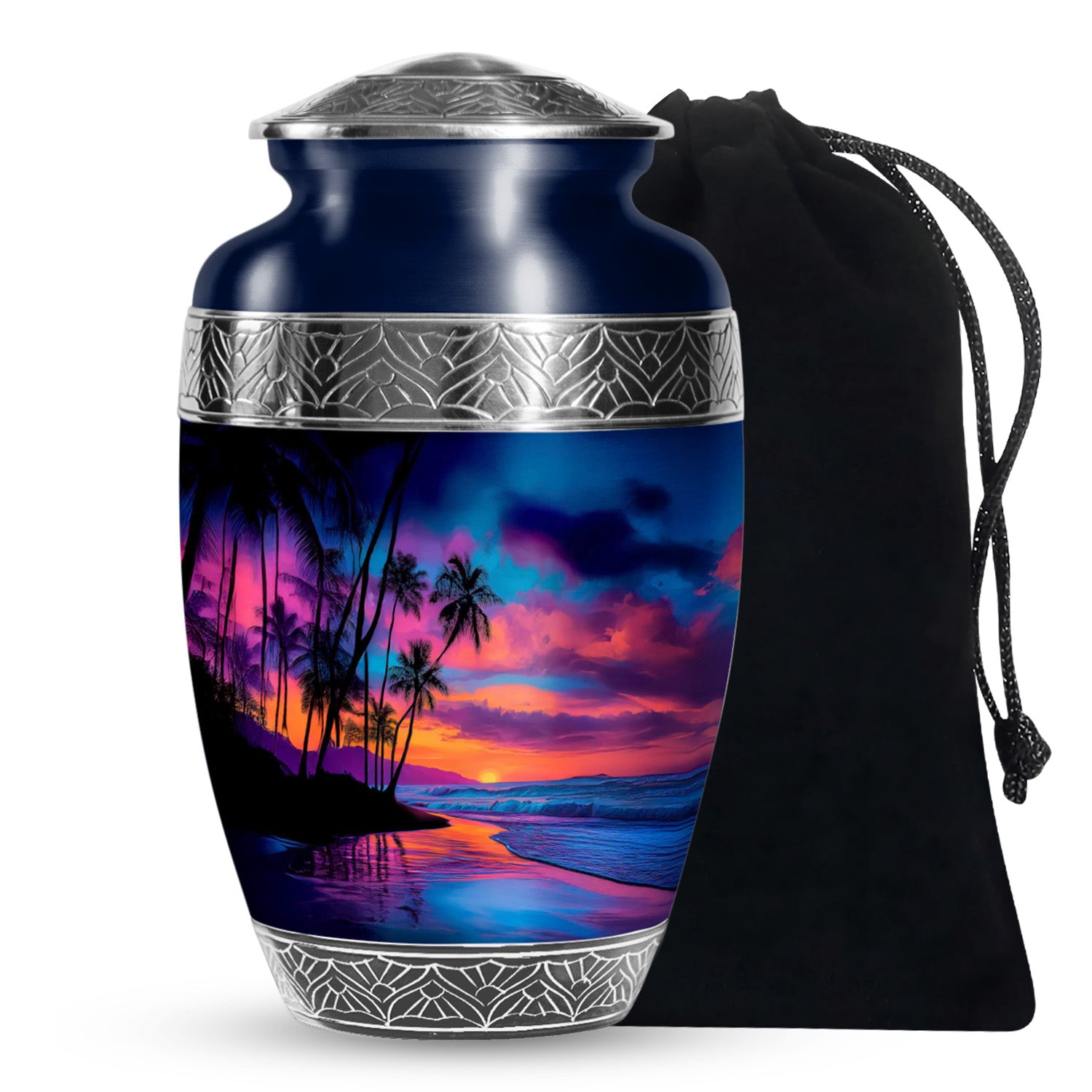 Beautiful Beach Funeral Urn - Elegant Cremation Urn For Human Ashes