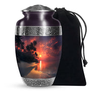 Ocean Sunset Funeral Urn - Beautiful Beach Cremation Urn For Male & Female