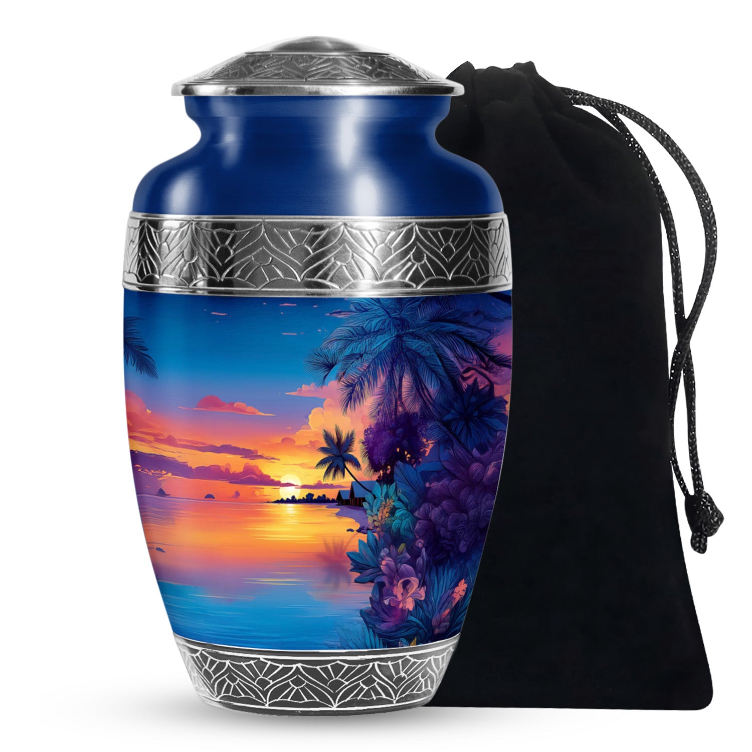 Beautiful Sunset Mermorial Urn - Artistic Funeral Urn For Human Ashes