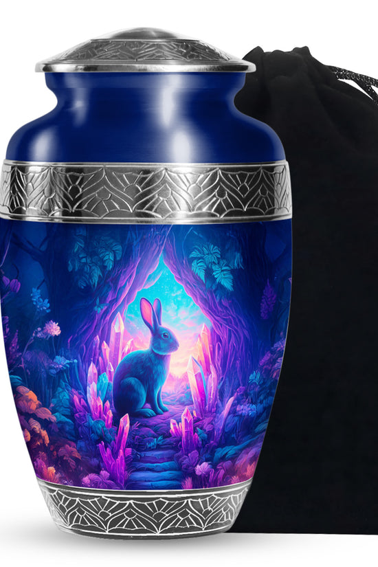 Mystic Rabbit Funeral Urn - Fantasy Crystal Cremation Urn For Burial