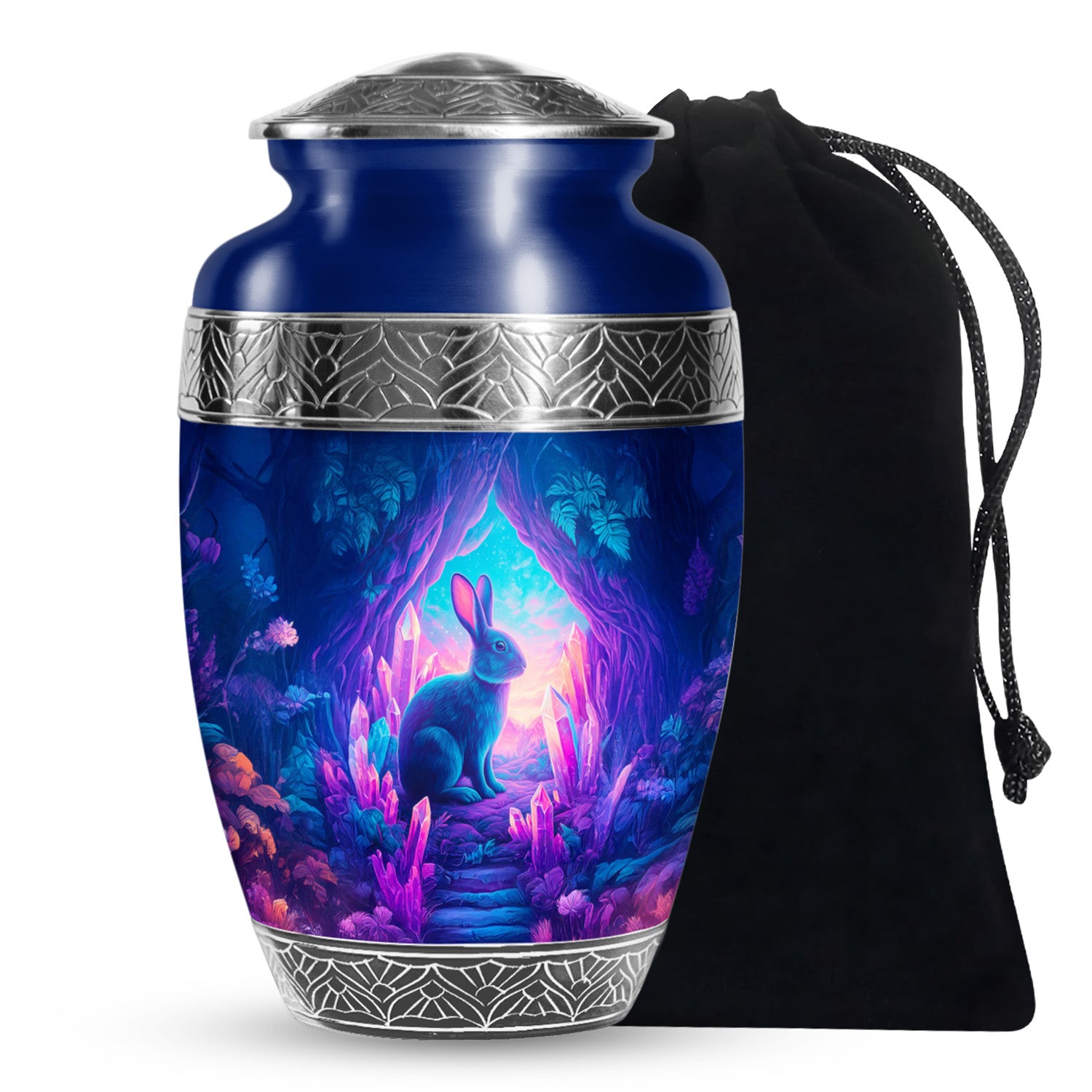 Mystic Rabbit Funeral Urn - Fantasy Crystal Cremation Urn For Burial