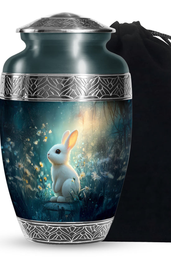 Cute Rabbit Memorial Urn - Bunny Cremation Urn For Human Ashes