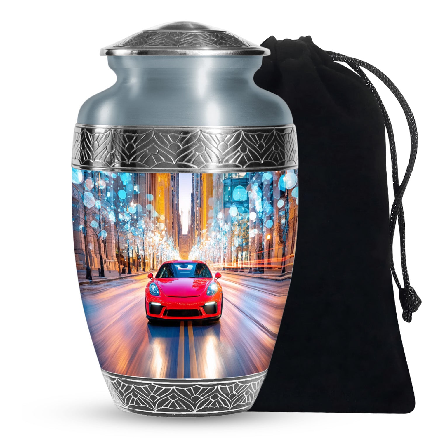 Red Supercar Speed Cremation Urn - Stylish Urn For Human Ashes