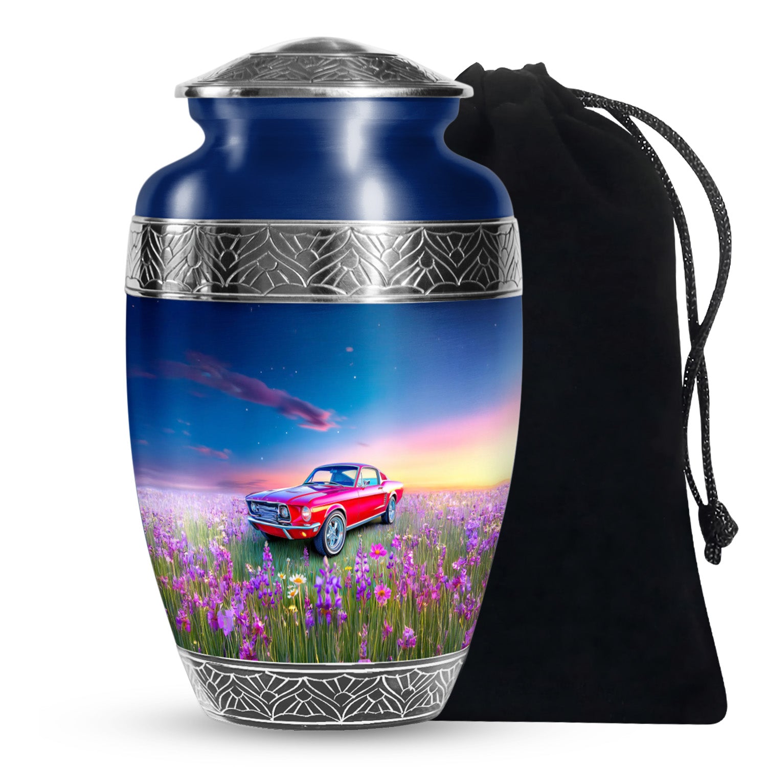 Classic Mustang Funeral Urn - Artistic Car Theme Urn For Human Ashes
