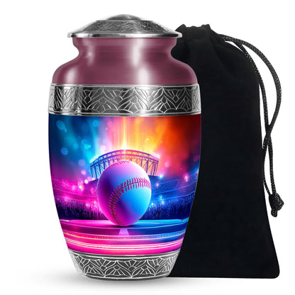 Baseball Theme Urn - Decorative Funeral Urn For Ashes