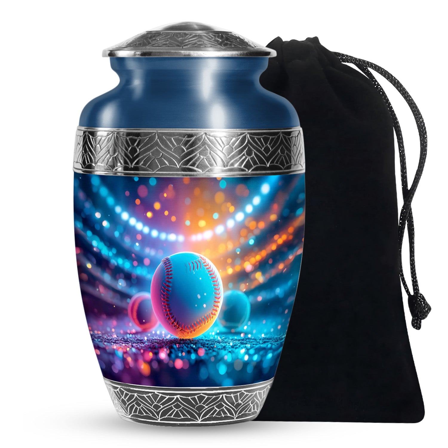 Glowing Baseball Memorial Urn - Decorative Urn For Male