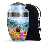 Mountain Bear Memorial Urn - Nature Cremation Urn For Adult