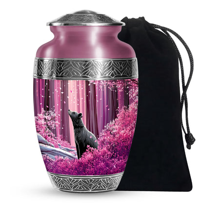 Cherry Blossom Memorial Urn - Bear Funeral Urn For Adults Ashes