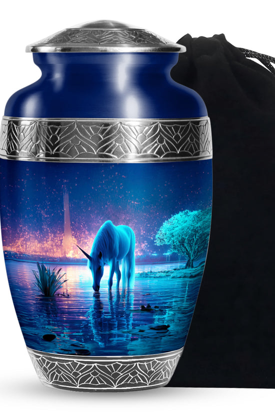 Unicorn Lake Memorial Urn - Cremation Urn For Male & Female