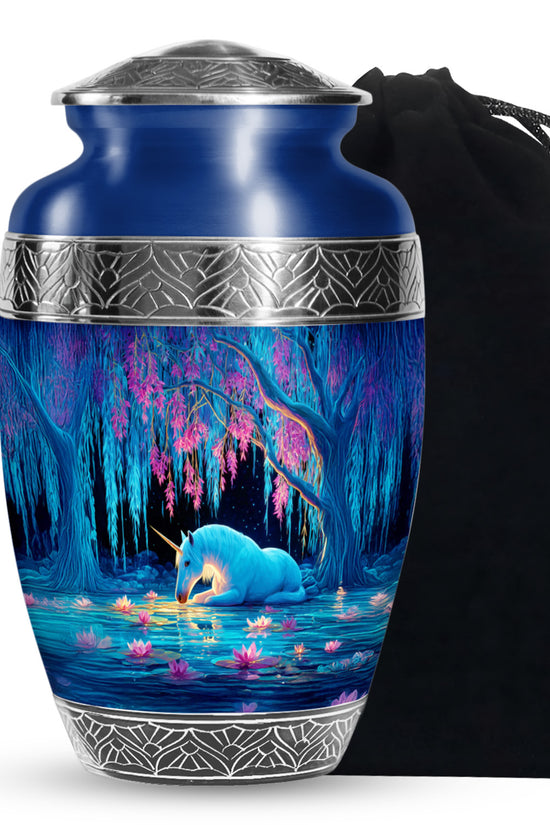 Unicorn Memorial Urn - Lotus Lake Funeral Urn For Loved Ones