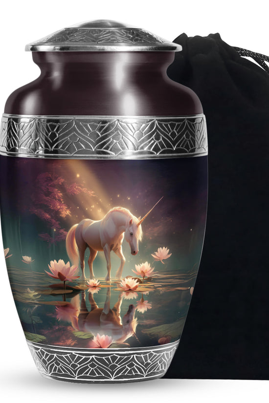 Magical Unicorn Memorial Urn - Beautiful Memorial Urn For Human Ashes