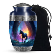 Black Unicorn Funeral Urn - Colourful Cremation Urn For Male & Female