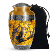 Autumn Nature Cat Cremation Urn - Elegant Funeral Urn For Human Ashes