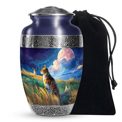 Cat Memorial Urn - Artistic Nature Funeral Urn For Pet Ashes