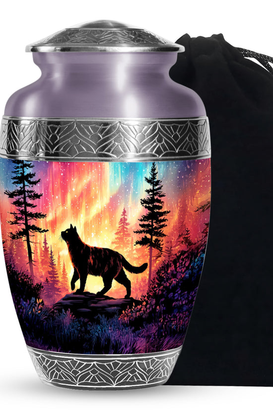 Cat Memroial Urn - Artistic Forest Cremation Urn For Pet Ashes