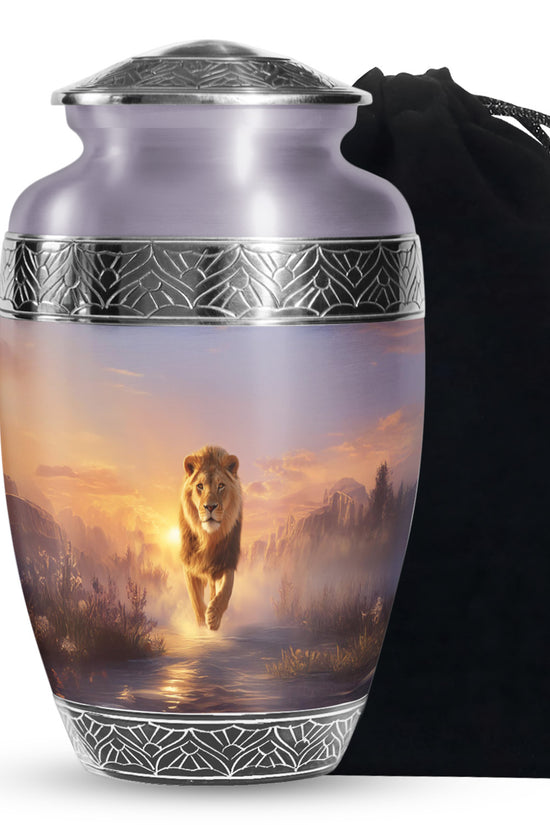 King Lion Cremation Urn - Decorative Urns for Human Ashes