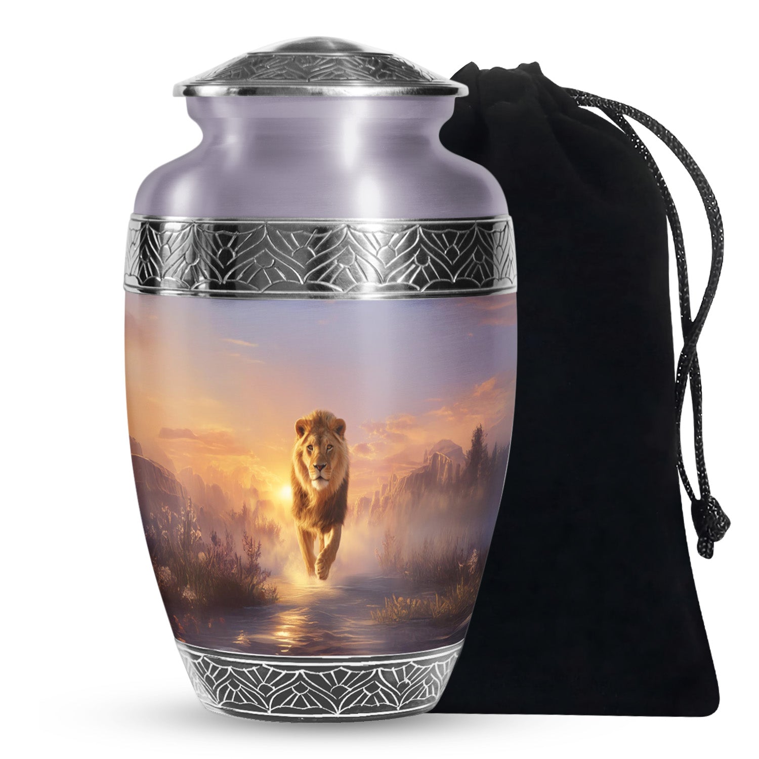 King Lion Cremation Urn - Decorative Urns for Human Ashes