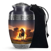 Lion Sunset Urn - Beautiful Burial Urns For Adult Human Ashes