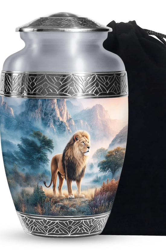 Lion Cremation Urn - Nature Tribute Memorial Urn For Loved Ones