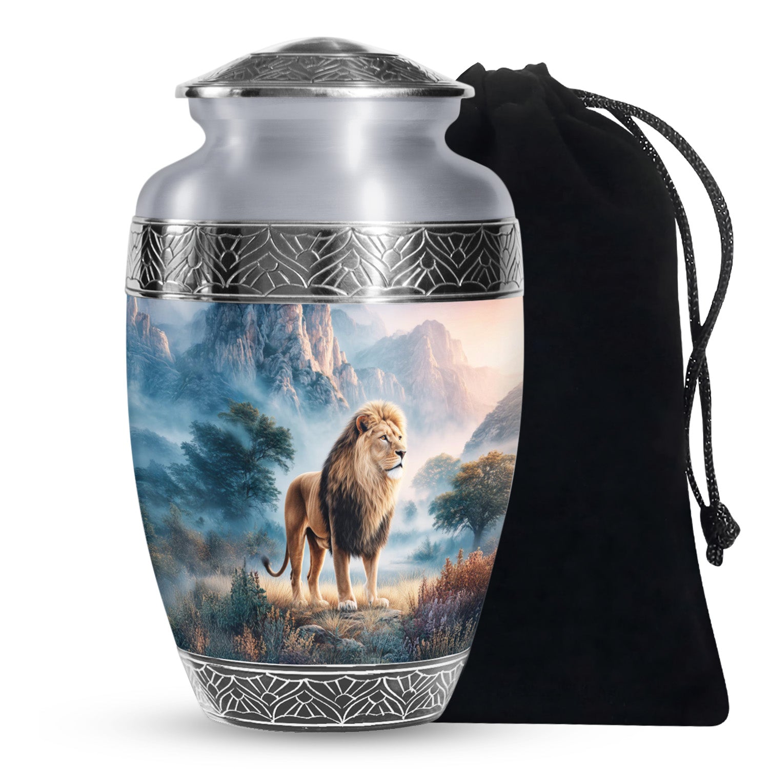 Lion Cremation Urn - Nature Tribute Memorial Urn For Loved Ones