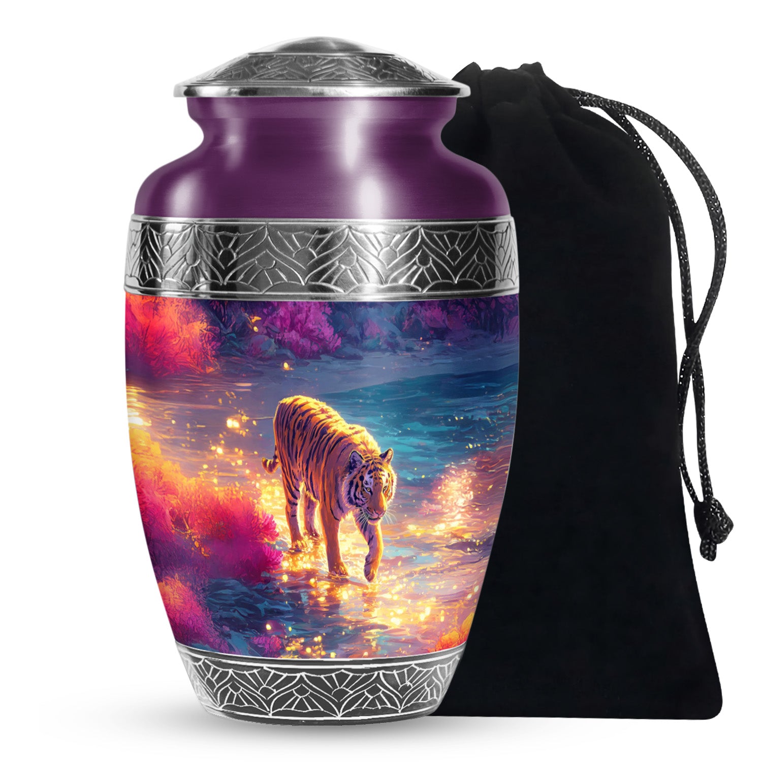 Animal Cremation Urn - Tiger Memorial Urn For Human Ashes