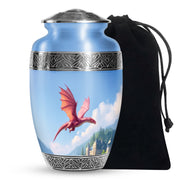 Flying Dragon Funeral Urn - Blue Cremation Urn For Human Ashes