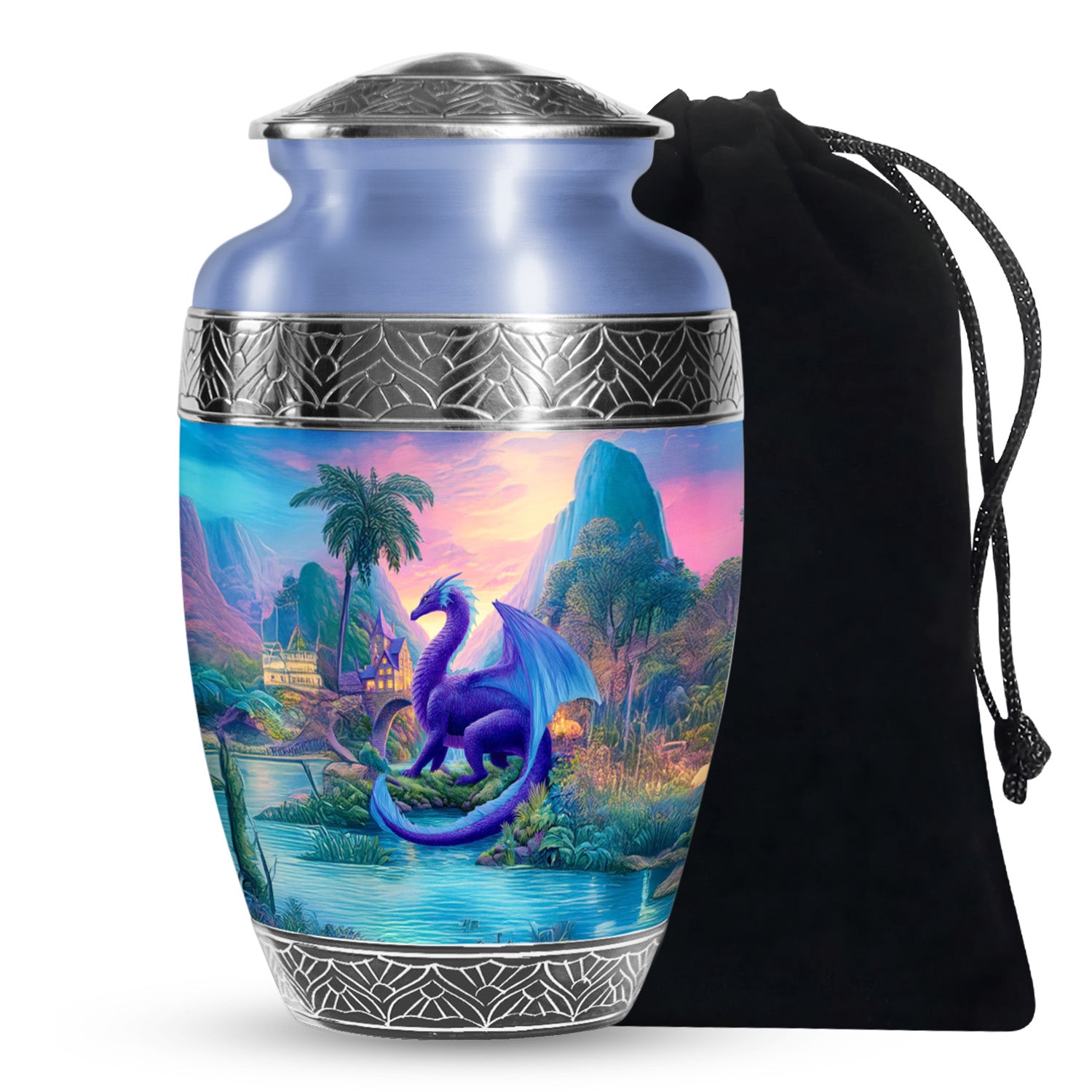 Dragon Memorial Urn - Beautiful Landscape Memorial Urn For Burial