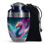 Colourful Dragon Memorial Urn - Aluminium Cremation Urn For Adult Ashes