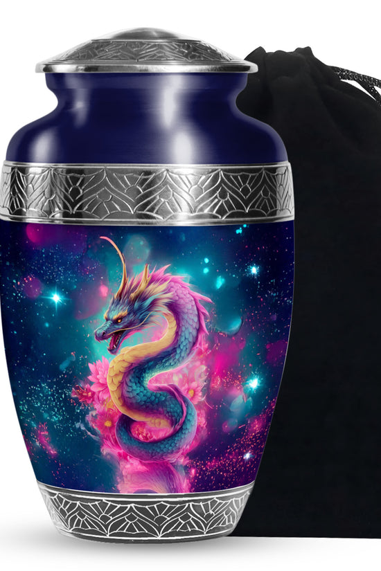 Japanese Dragon Funeral Urn - Unique Burial Urn For Human Ashes