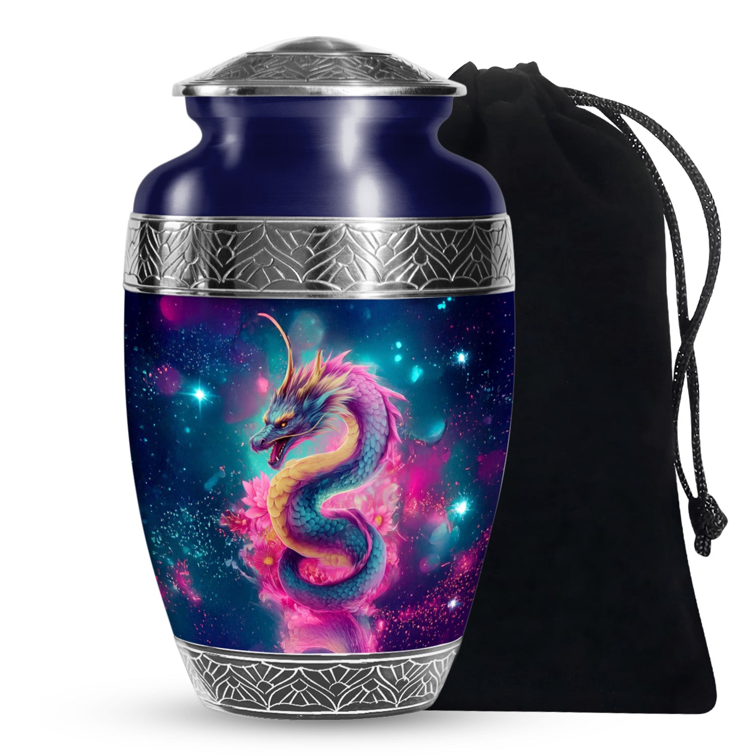 Japanese Dragon Funeral Urn - Unique Burial Urn For Human Ashes