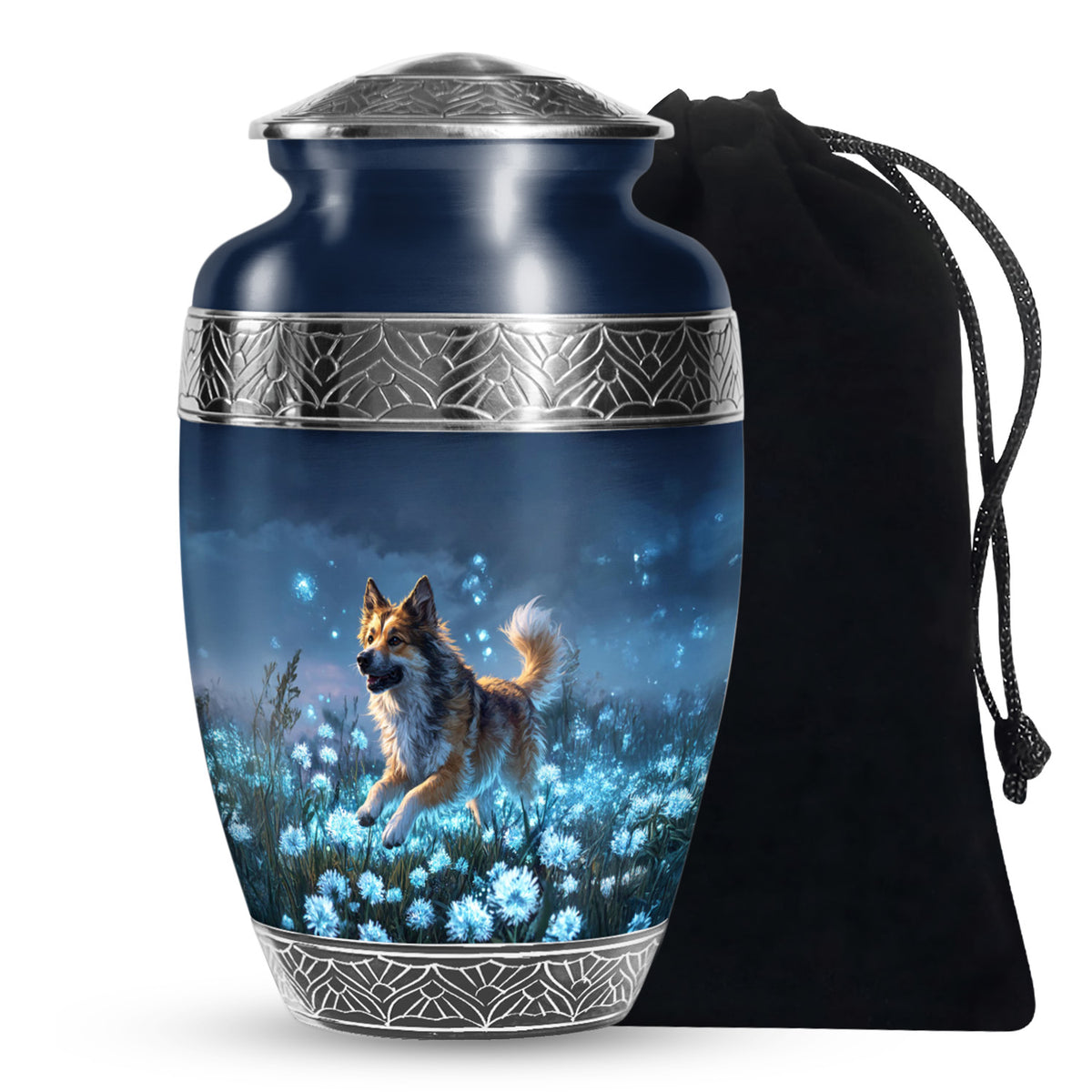 Dog Cremation Urn - Night Sky Pet Memorial Urn For Pet Ashes