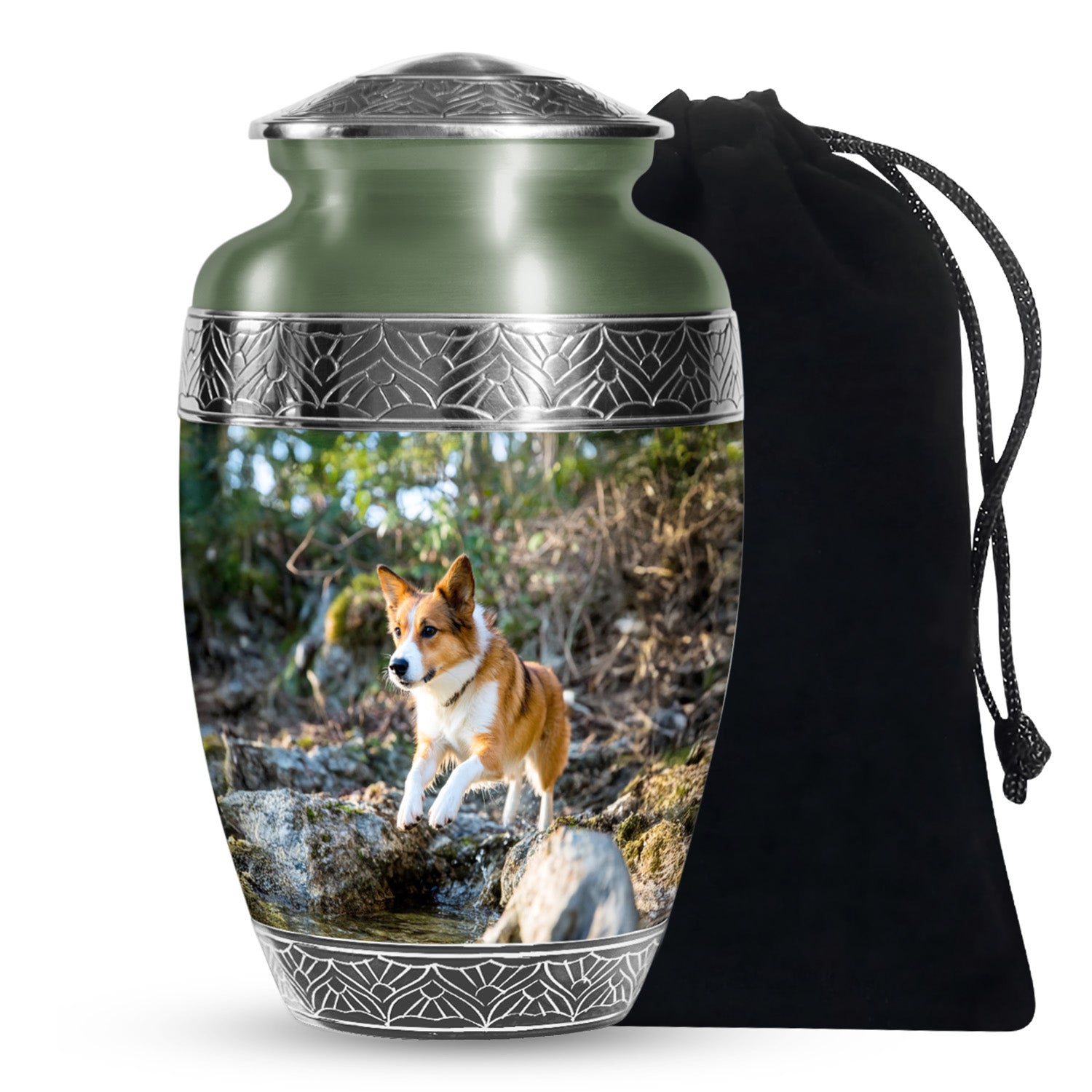 Forest Memorial Urn For Pet Dog - Dog Cremation Urn For Ashes Burial
