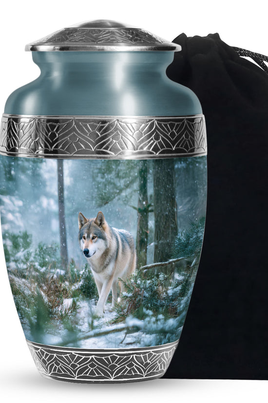 Dog Memorial Urn For Ashes - Husky Themed Cremation Urn For Pet Dog