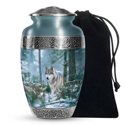 Dog Memorial Urn For Ashes - Husky Themed Cremation Urn For Pet Dog