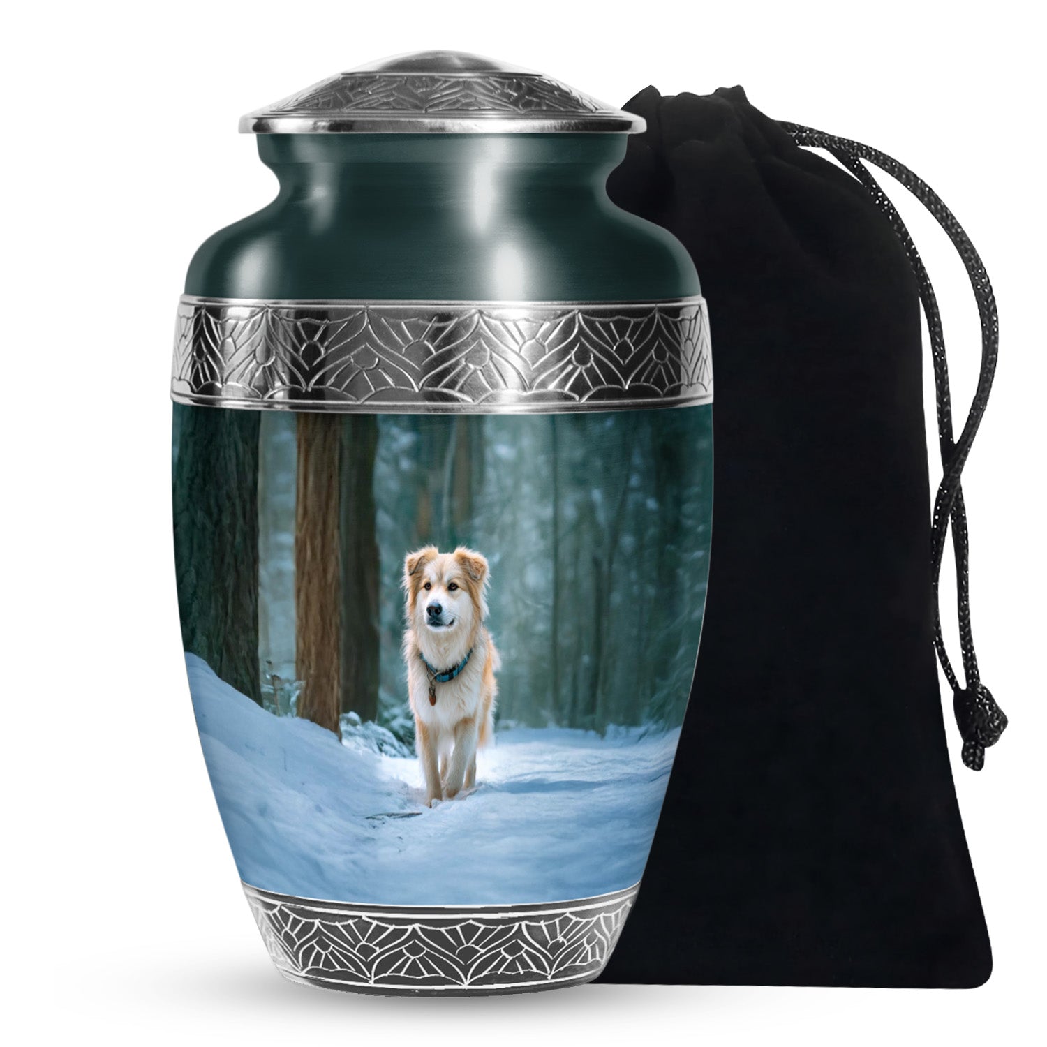 Border Collie Themed Urn - Decorative Funeral Urns For Dog Ashes