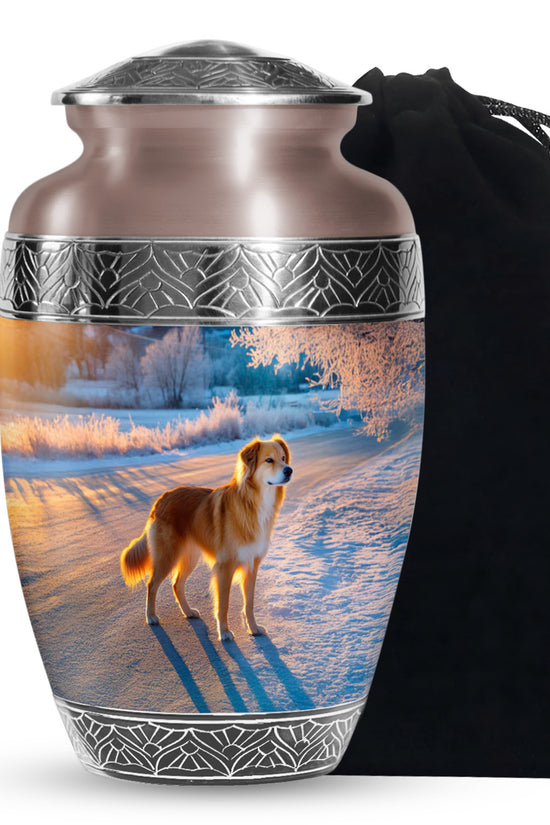 Beautiful Dog Burial Urn - Beach Scenic Urns For Pet Dog Ashes