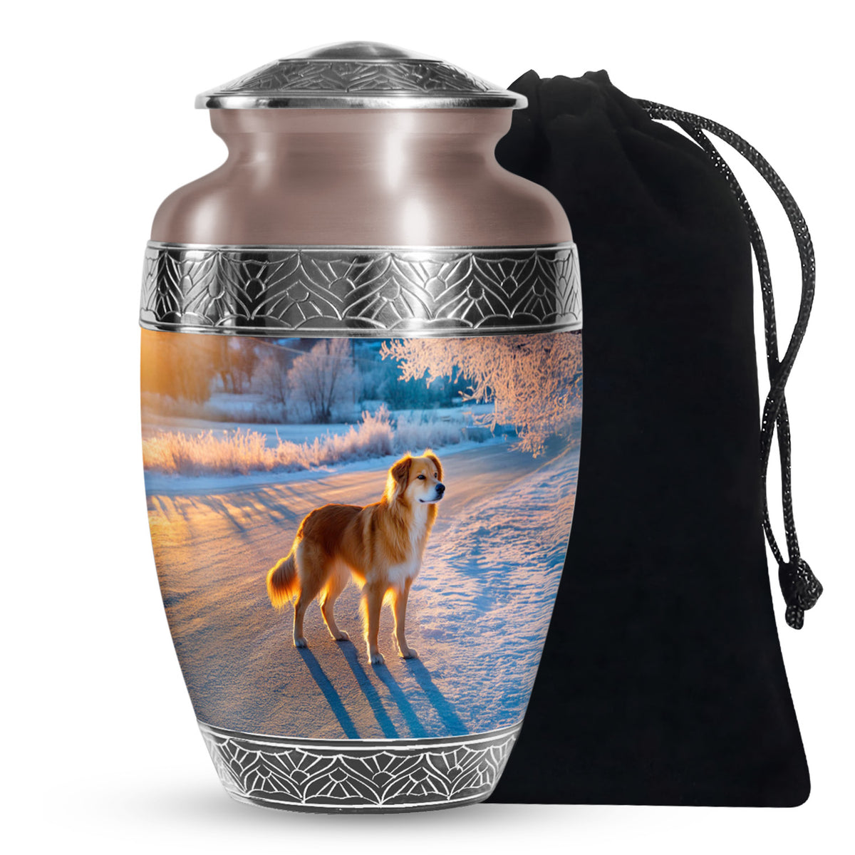 Beautiful Dog Burial Urn - Beach Scenic Urns For Pet Dog Ashes