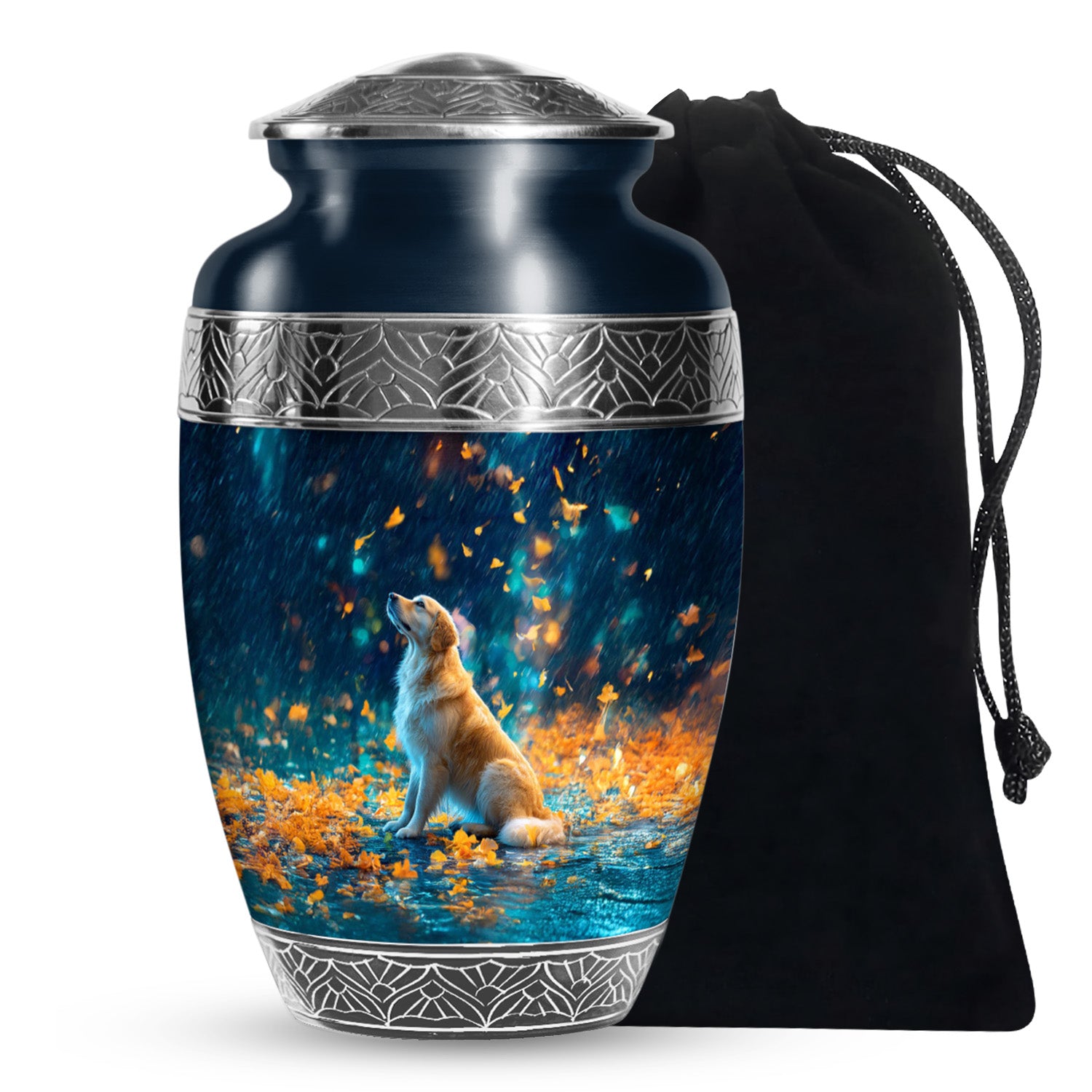 Blue Dog Urns For Ashes - Beautiful Memorial Tribute Urns For Ashes