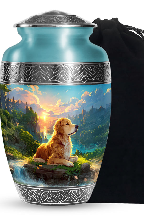 Pet Dog Memorial Urn - Beautiful Nature Cremation Memorial Urn For Dog