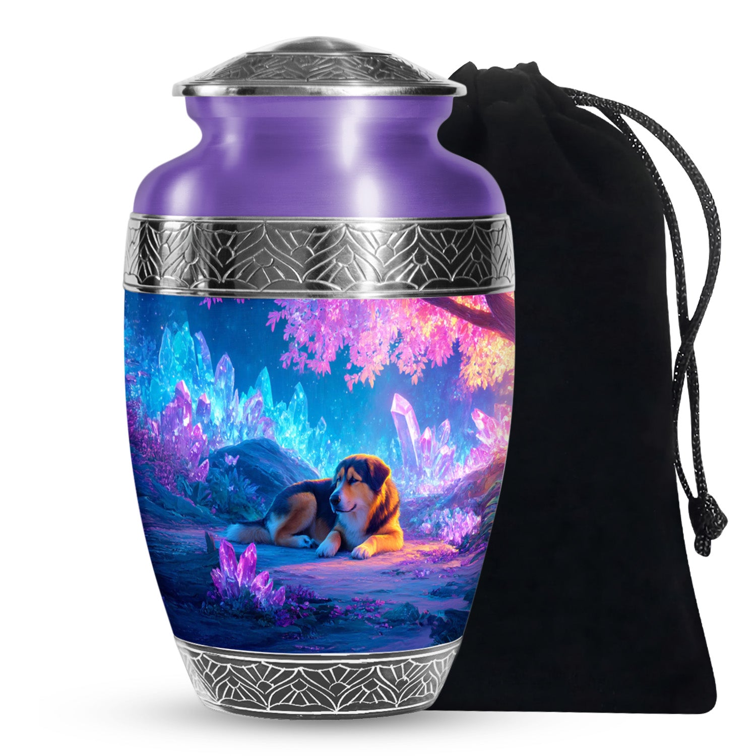 Dog Cremation Urn - Crystal Light Funeral Urn For Dog Ashes