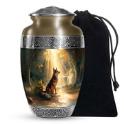 German Shepherd Fuenral Urn - Peaceful Forest Memorial Urn For Dog