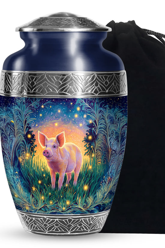 Pink Pig Cremation Urns - Beautiful Glowing Field Funeral Urns