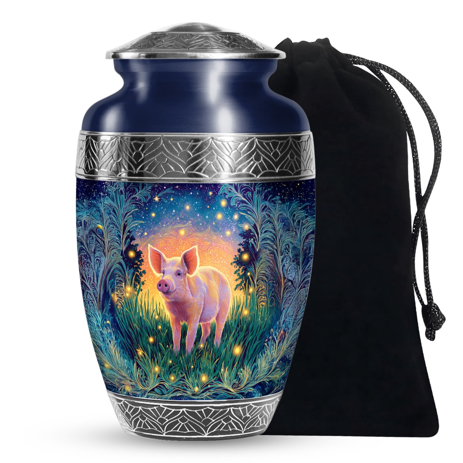 Pink Pig Cremation Urns - Beautiful Glowing Field Funeral Urns