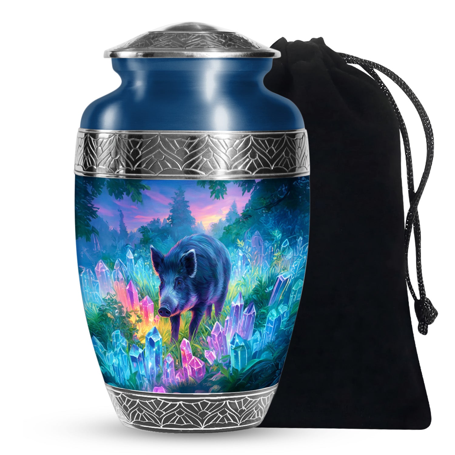 Pig Nature Cremation Urns - Crystal Forest Funeral Urns For Male & Female