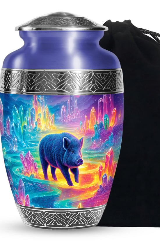 Crystal Field Memorial Urns - Wild Pig Cremation Urn For Human Ashes