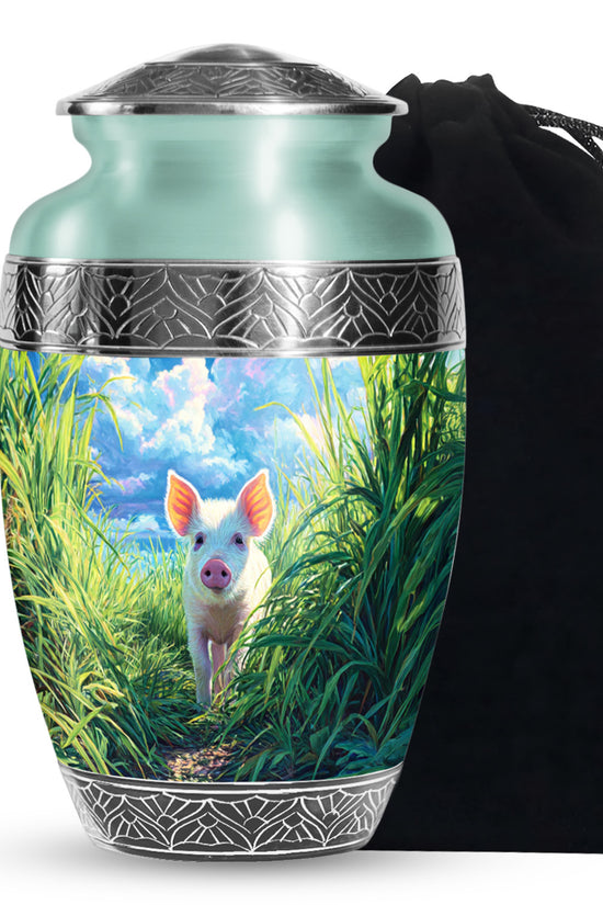 Cute Piglet Memorial Urn - Nature Cremation Urns For Adult Ashes